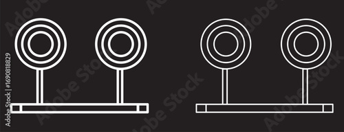 Animated hand-drawn arrow through circle icon in continuous line style motion graphic art. Goal achievement and penetration symbo