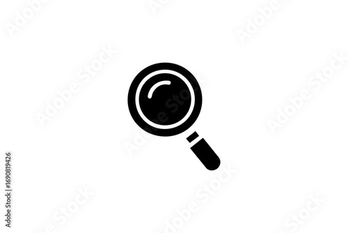 Search Icon Filled, Magnifying Glass Vector SVG