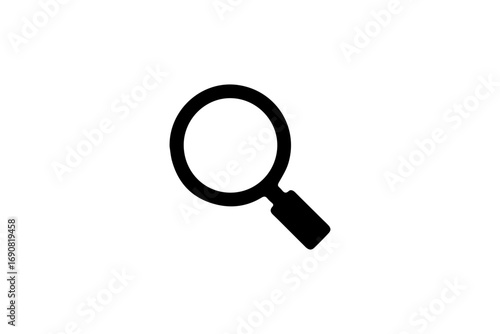 Search Icon Filled  Simple Magnifying Glass Vector SVG