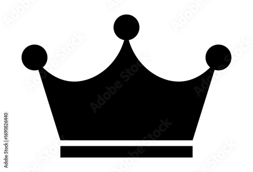 シンプルな王冠の素材 モノクロ ベクター