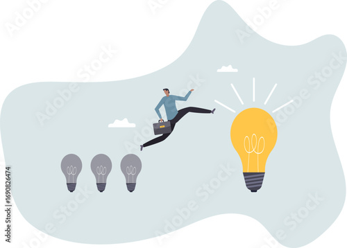Business transformation, change management or transition to better innovative company, improvement and adaptation to new normal.about a man and his life.