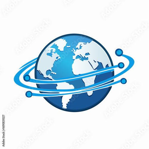 Global Connectivity Illustration A visual metaphor for interconnected global networks and international communication