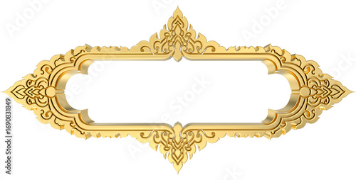 Canvas Print 3d gold frame kbach khmer