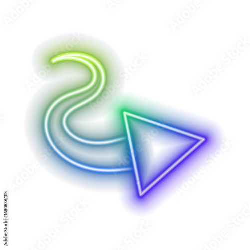 counter neon arrows approaching. Contradiction concept