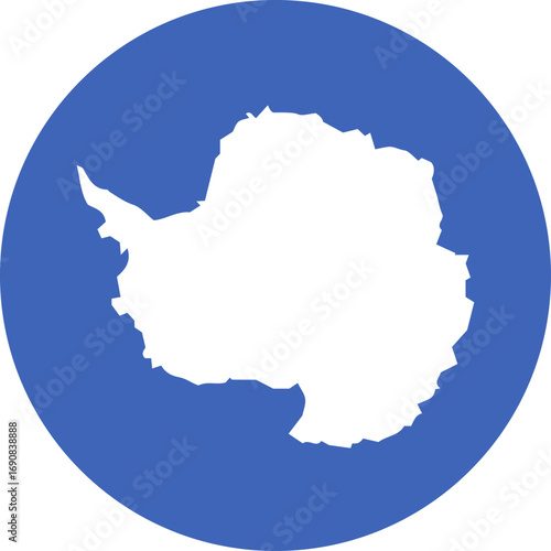 Antarctica flag illustrator national of round