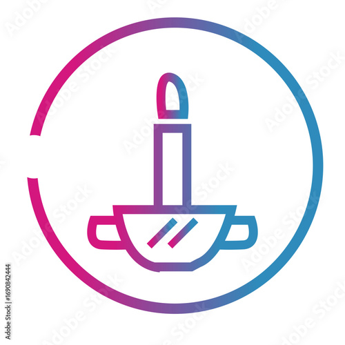 vector candle gradient icon illustration