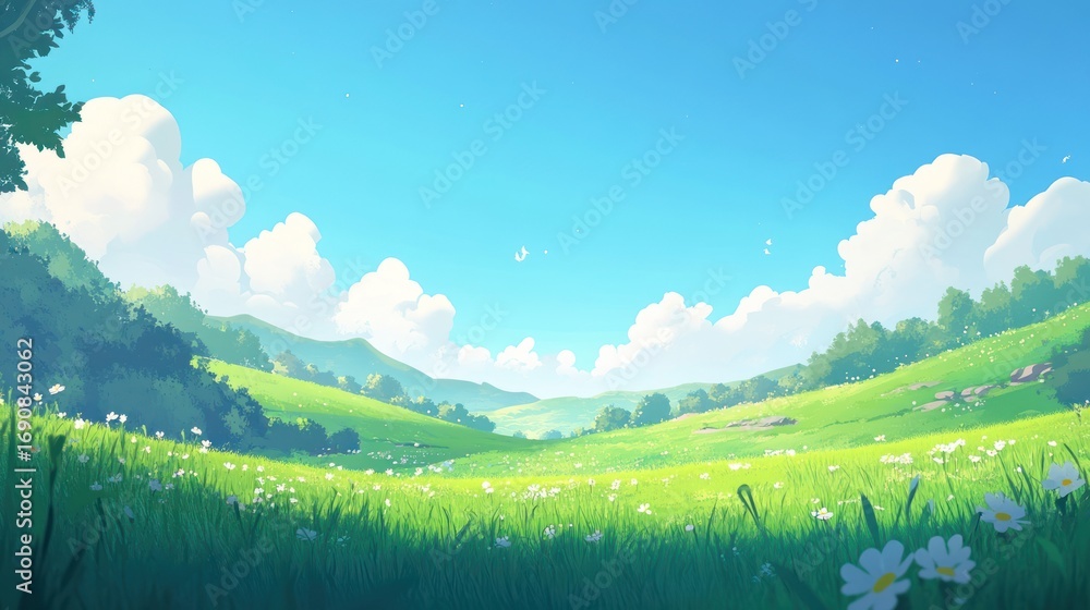 Obraz premium Summertime green valley