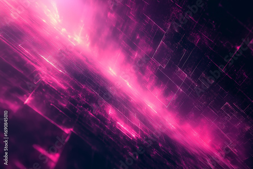 Abstract neon glow in a pink digital futuristic energy texture pattern light