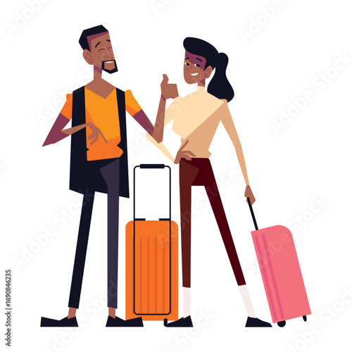 A People traveling by plane