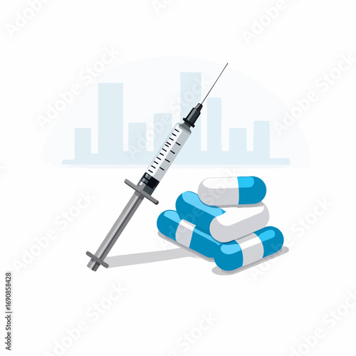Medical Treatment Injection and Pills for Health and Wellness
