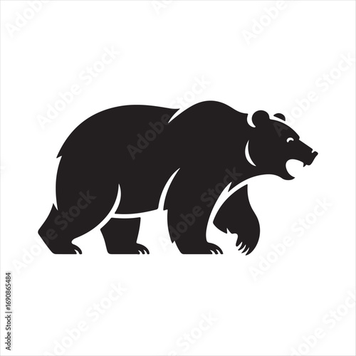 bear vector silhouette sketch art logo design collections