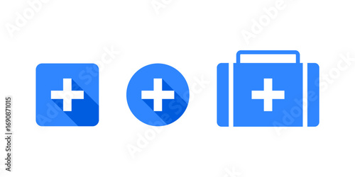 Medical Icon Set,First Aid and Health Symbol Vector.