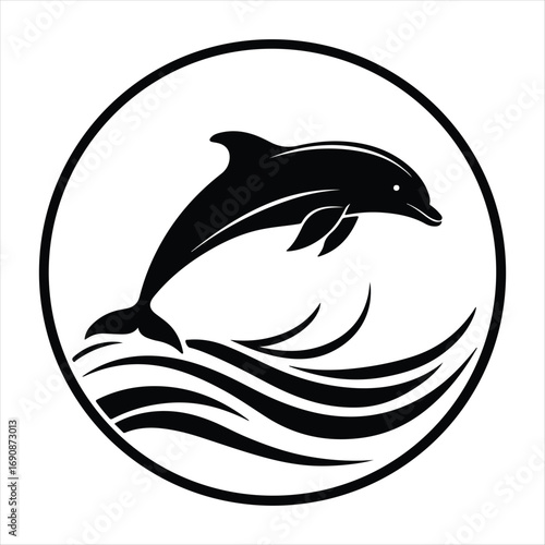 dolphin vector silhouette clip art sketch idea illustration