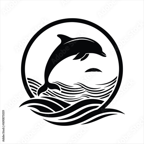 dolphin vector silhouette clip art sketch idea illustration