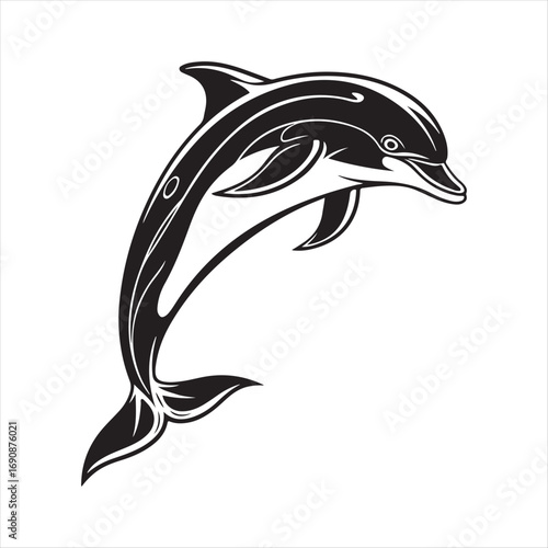 dolphin vector silhouette clip art sketch idea illustration