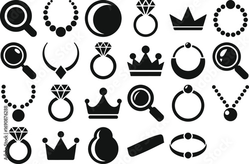 Jewelry Icons Necklaces Rings Crowns and More