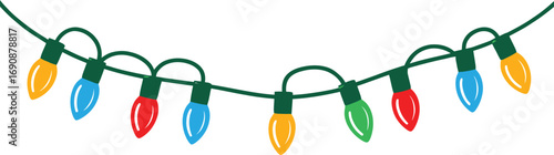 Cute a illustrator vector Christmas lights
