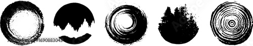 Grunge black and white scratch illustration set for urban design and posters