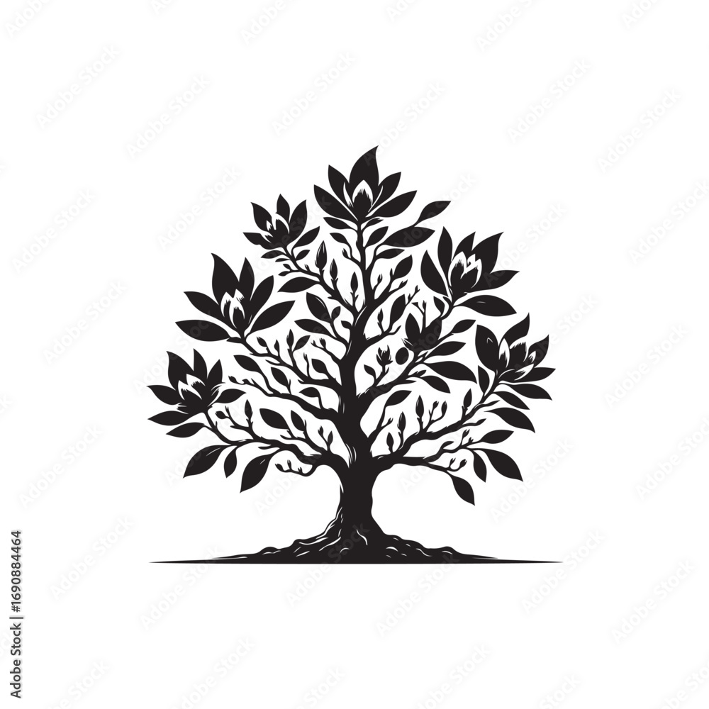 Obraz premium Magnolia tree Vector (2).eps
