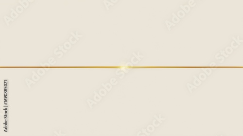 A simple, elegant gold ornament with a single, straight line, on a clean background