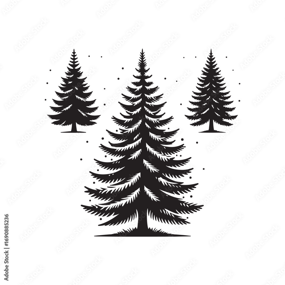 Fototapeta premium Spruce tree Vector (4).eps