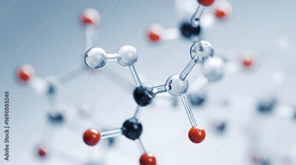 Obraz premium Molecular structure. Science and technology abstract background.