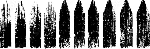 Grunge black and white spiked set for urban design and decoration