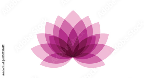 Serene pink lotus flower illustration symbolizing peace and spiritual growth