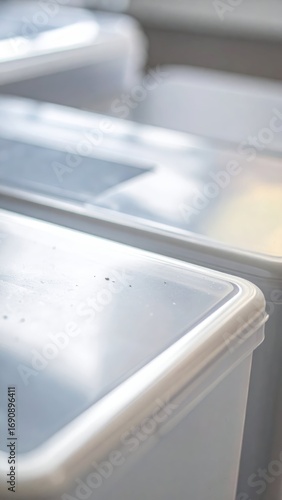 Wallpaper Mural Clear Storage Containers with Lids in Modern Home Environment Torontodigital.ca