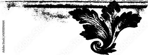 Grunge black and white tribal stencil design for vintage decor
