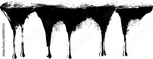 Distressed grunge dripping ink illustration for urban design themes