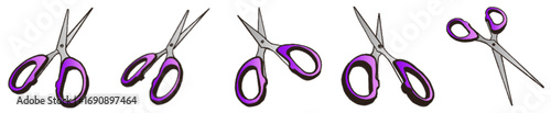 Editable Scissors PNG for Scrapbooking, DIY, and Creative Design