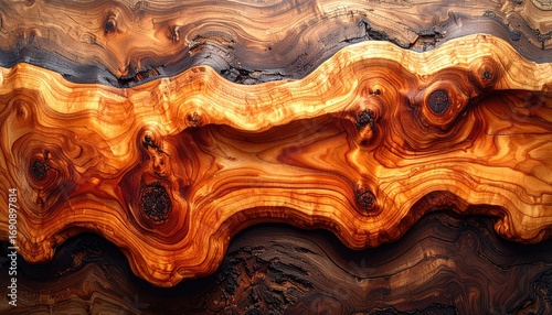 Wallpaper Mural Beautiful Wooden Surface with Rich Patterns and Unique Texture Torontodigital.ca