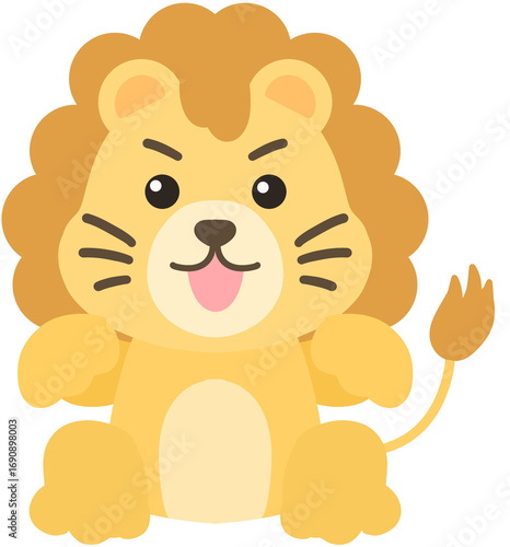 lion on white background