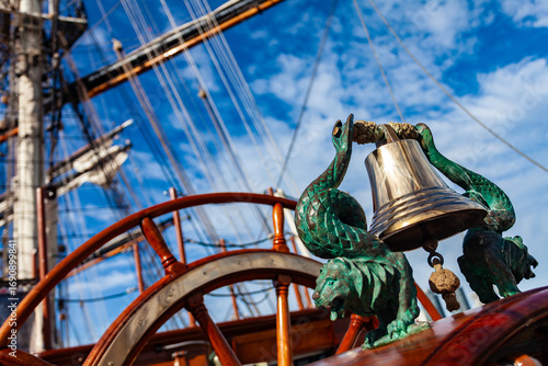 Fototapeta Clipper sailboat nautical equipment