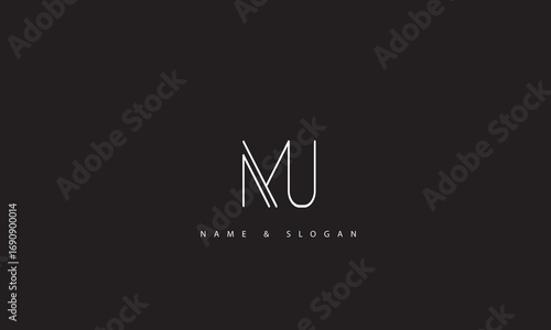 MU, UM, M, U Abstract Letters Logo Monogram