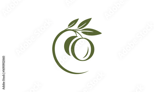 a graphic image with an olive theme, on a white background. vector graphic base.