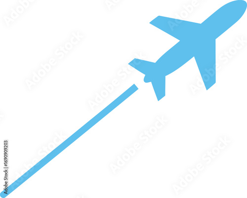 Soaring High Airplane Icon for Travel and Flight Concepts