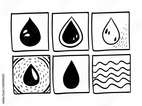 Water drop vector icon element 