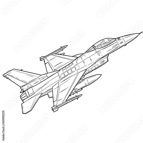 Fighter Jet Outline