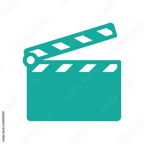 movie clapper board vector icon