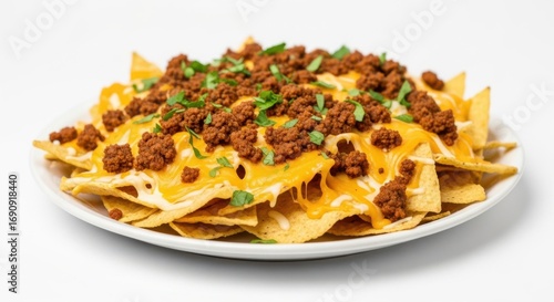 Delicious Ground Beef and Cheese Loaded Nachos
