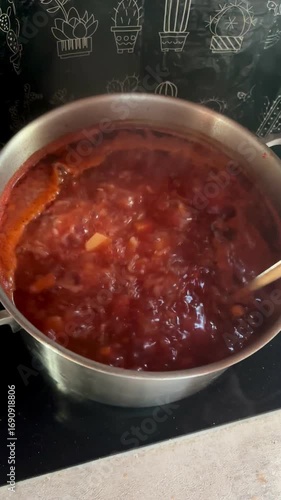 Wallpaper Mural Hearty Cooking Experience With Bubbling Stew Simmering on a Sunny Afternoon Torontodigital.ca