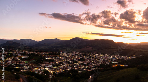 sunset in the city