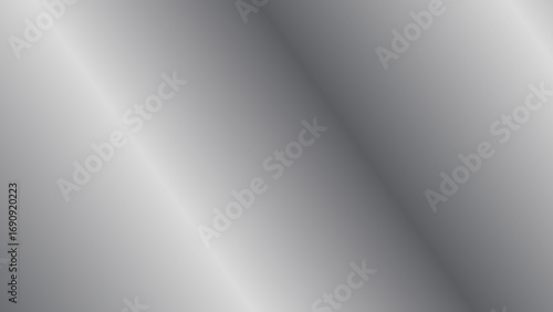 Silver gradient background with metal mirror texture. Chrome gradient surface with light gloss simple abstract. Vector