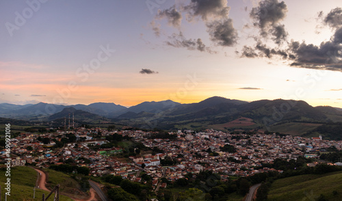 sunset in the city