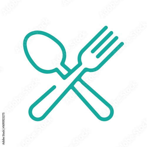 vector illustration of a fork