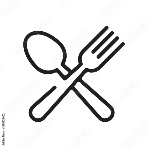 vector illustration of a fork