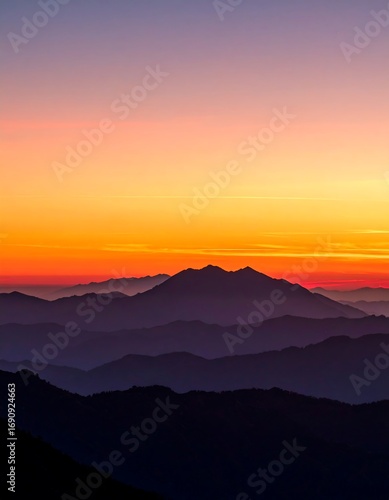 Wallpaper Mural Mountain range sunrise panorama Torontodigital.ca