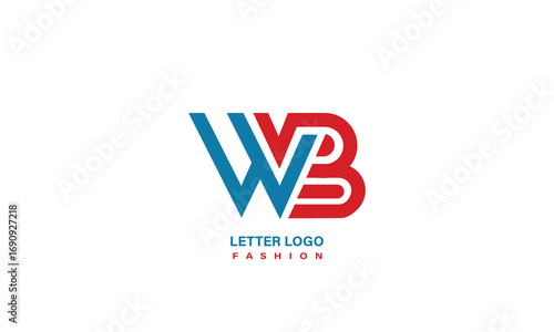 W B logo, letter logo, monogram logo, initial W B letter logo